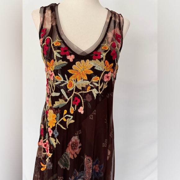 Johnny Was Rhio Mesh Dress size Small - Picture 4 of 8